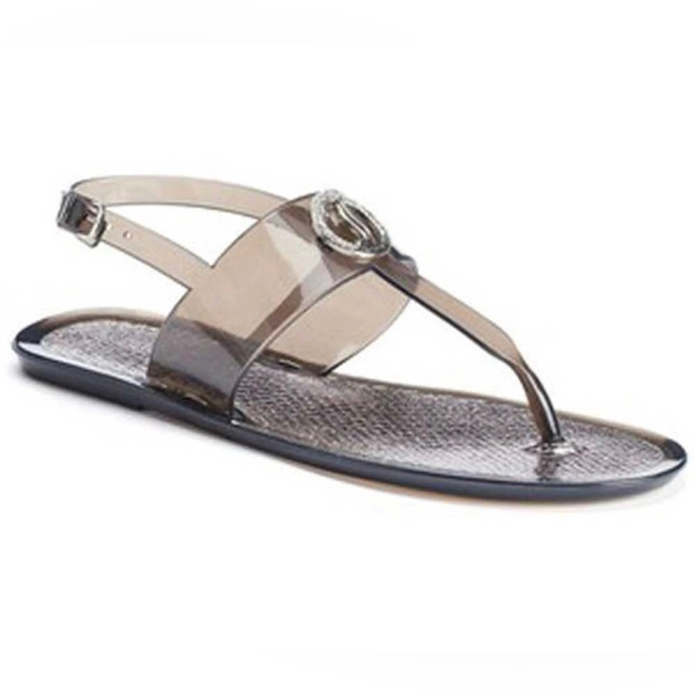 NWT Juicy Couture Jelly T-strap Sandals Size Medium (7-8)